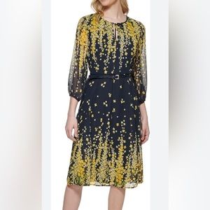 Tommy Hilfiger women’s high neck key hole midi dress - size 12